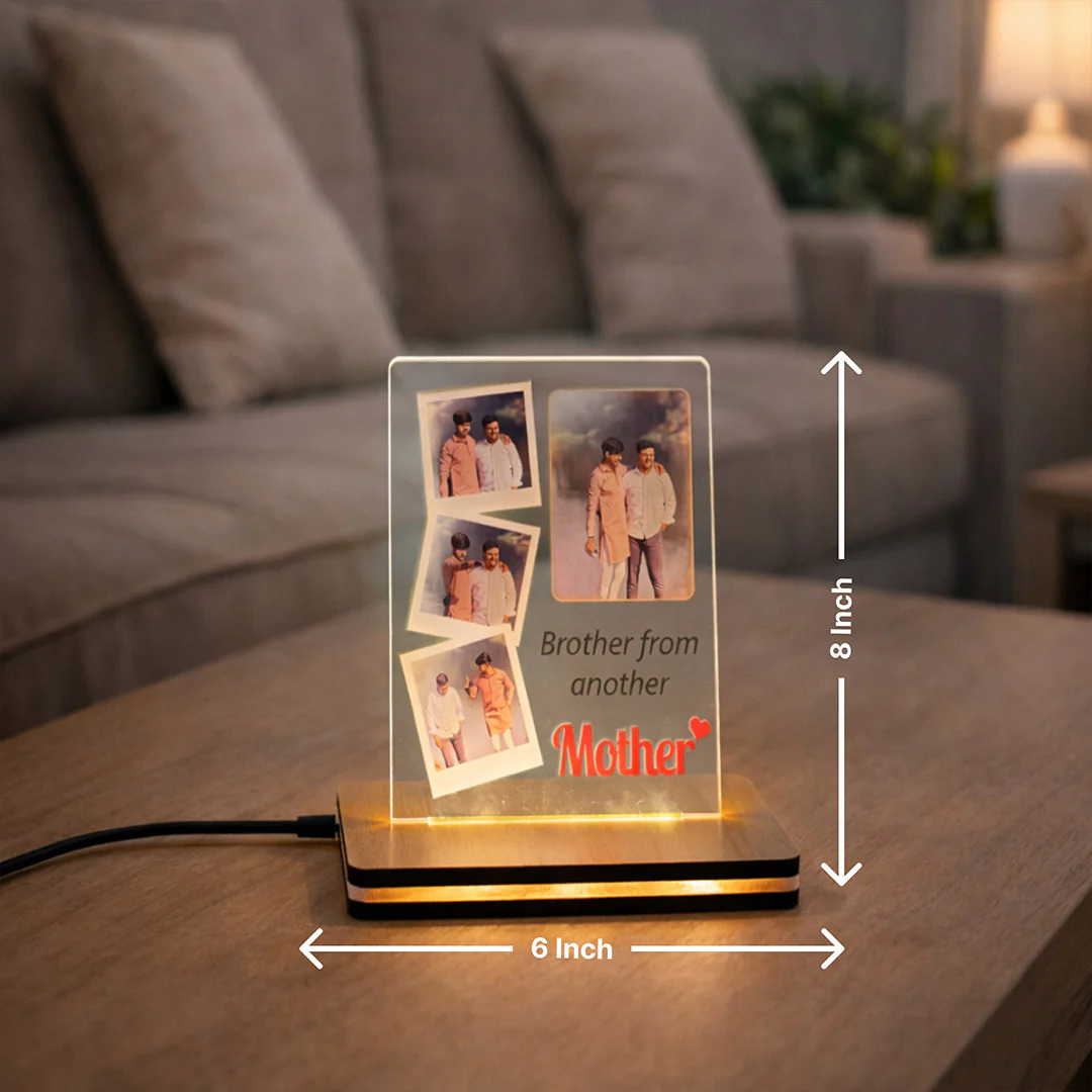 Personalized Brother Photo LED Lamp-8×6" - Image 4