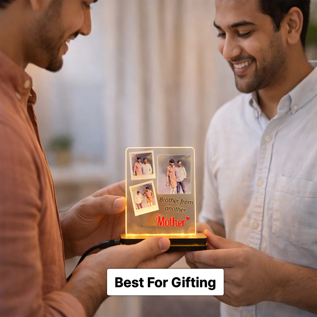 Personalized Brother Photo LED Lamp-8×6" - Image 5