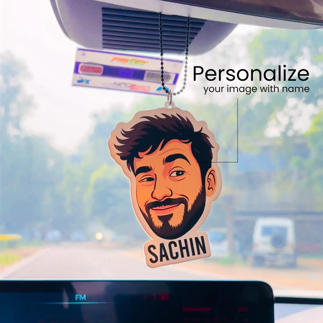 Personalized Cartoon Car Hanger – 2×3" - Image 2
