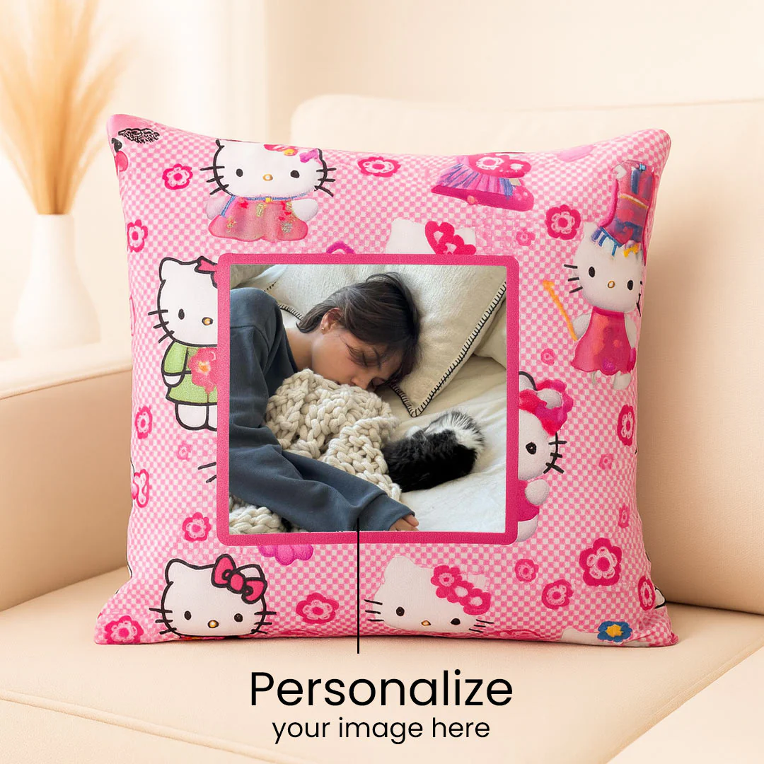 Personalized Cartoon Cushion with Photo - Image 2