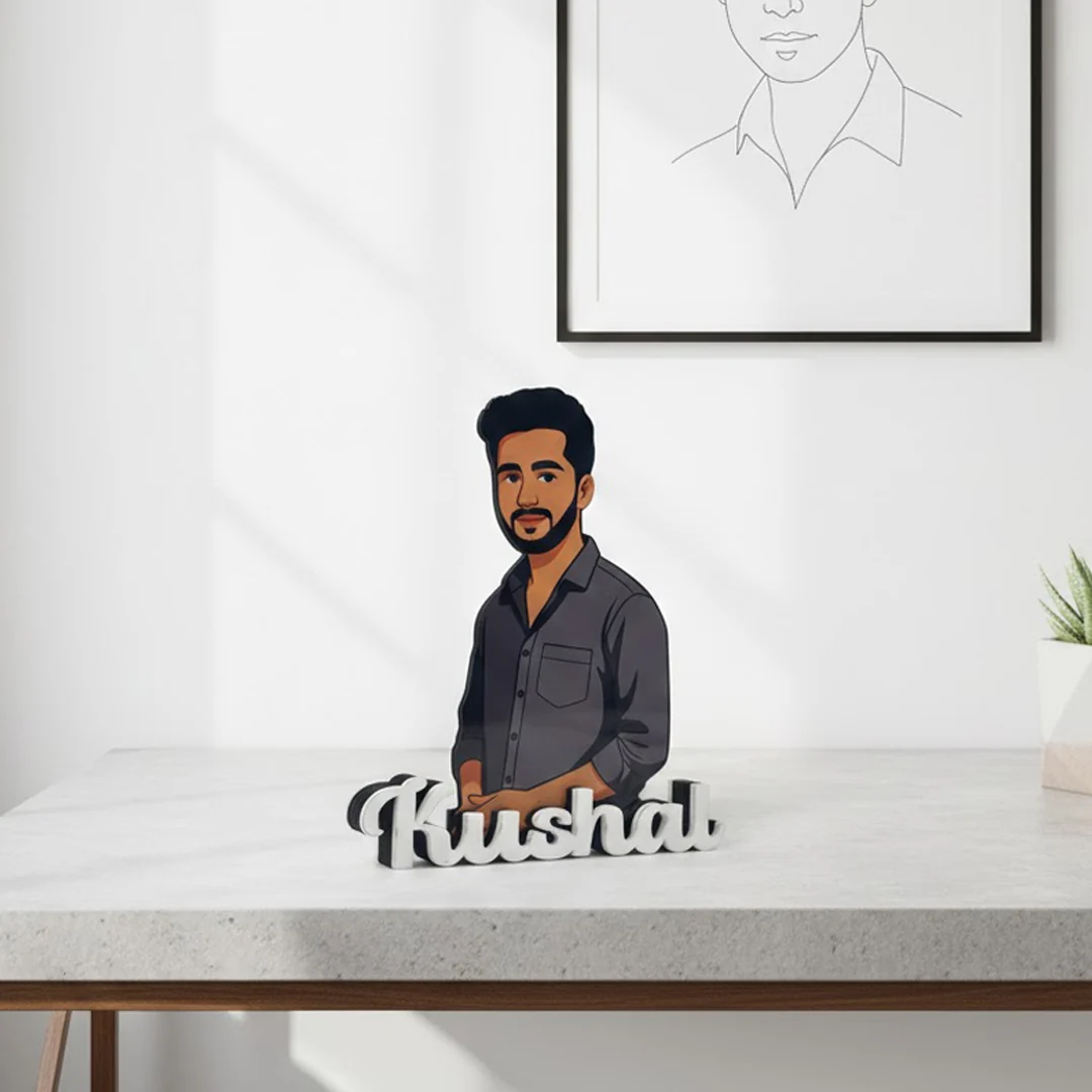Personalized Cartoon Desk Stand – 7×6" - Image 4