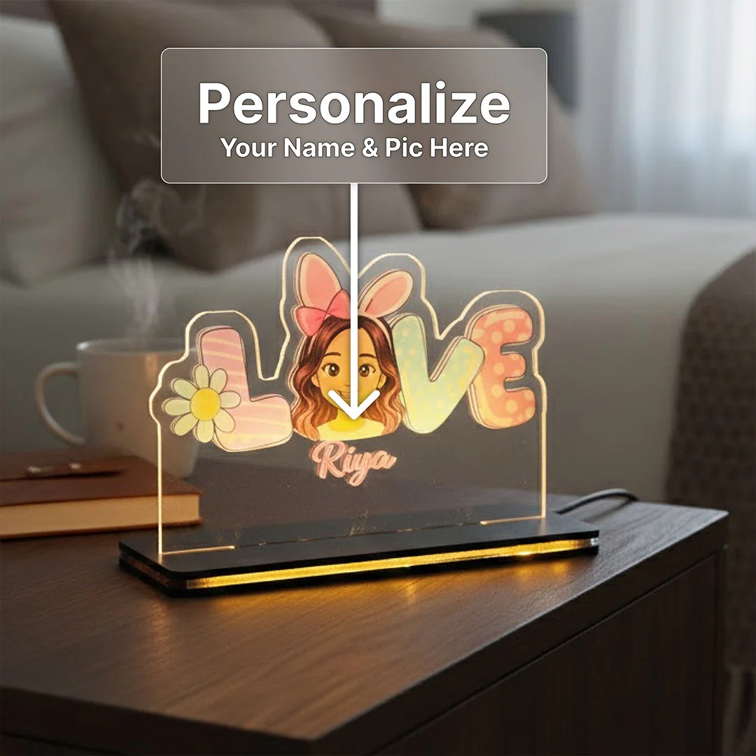 Personalized Cartoon Name LED Lamp for Kids (5×7 Inch) - Image 2