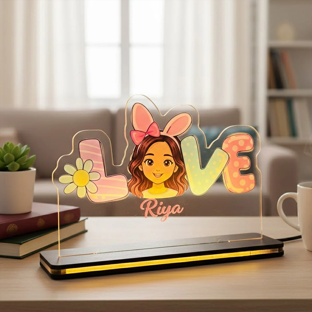 Personalized Cartoon Name LED Lamp for Kids (5×7 Inch) - Image 3