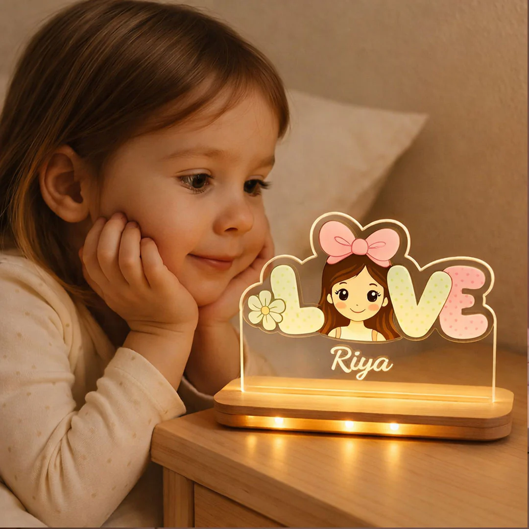 Personalized Cartoon Name LED Lamp for Kids (5×7 Inch) - Image 4