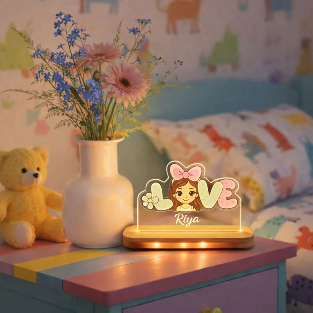 Personalized Cartoon Name LED Lamp for Kids (5×7 Inch) - Image 5