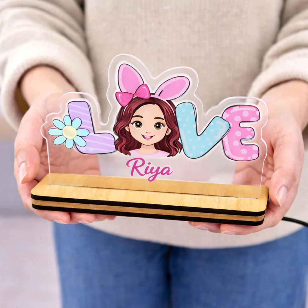 Personalized Cartoon Name LED Lamp for Kids (5×7 Inch) - Image 7