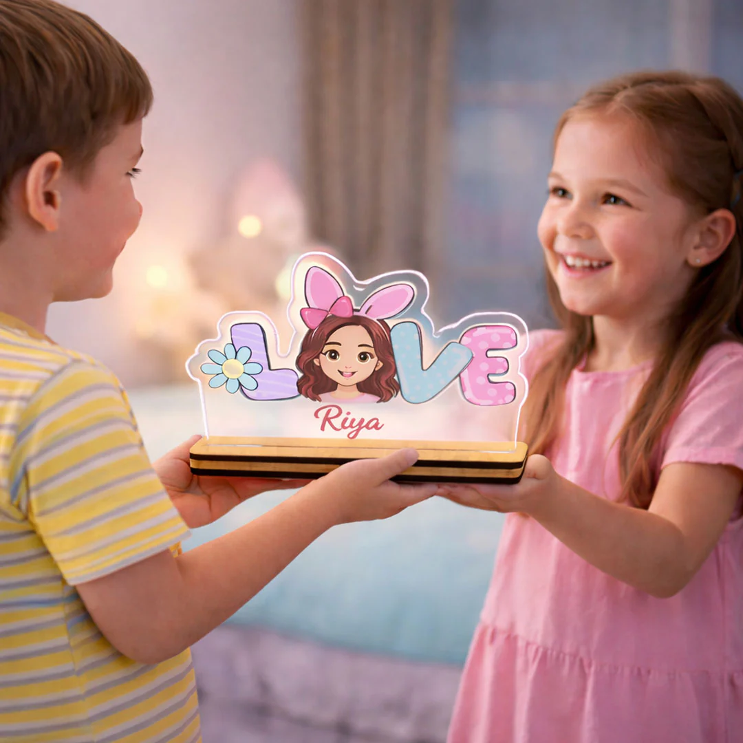 Personalized Cartoon Name LED Lamp for Kids (5×7 Inch) - Image 8