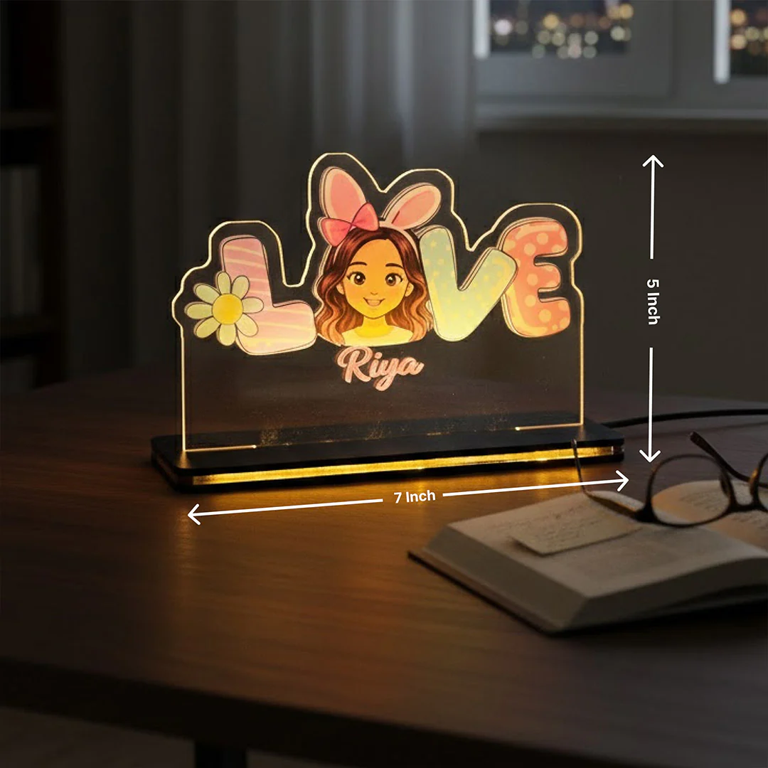Personalized Cartoon Name LED Lamp for Kids (5×7 Inch) - Image 9