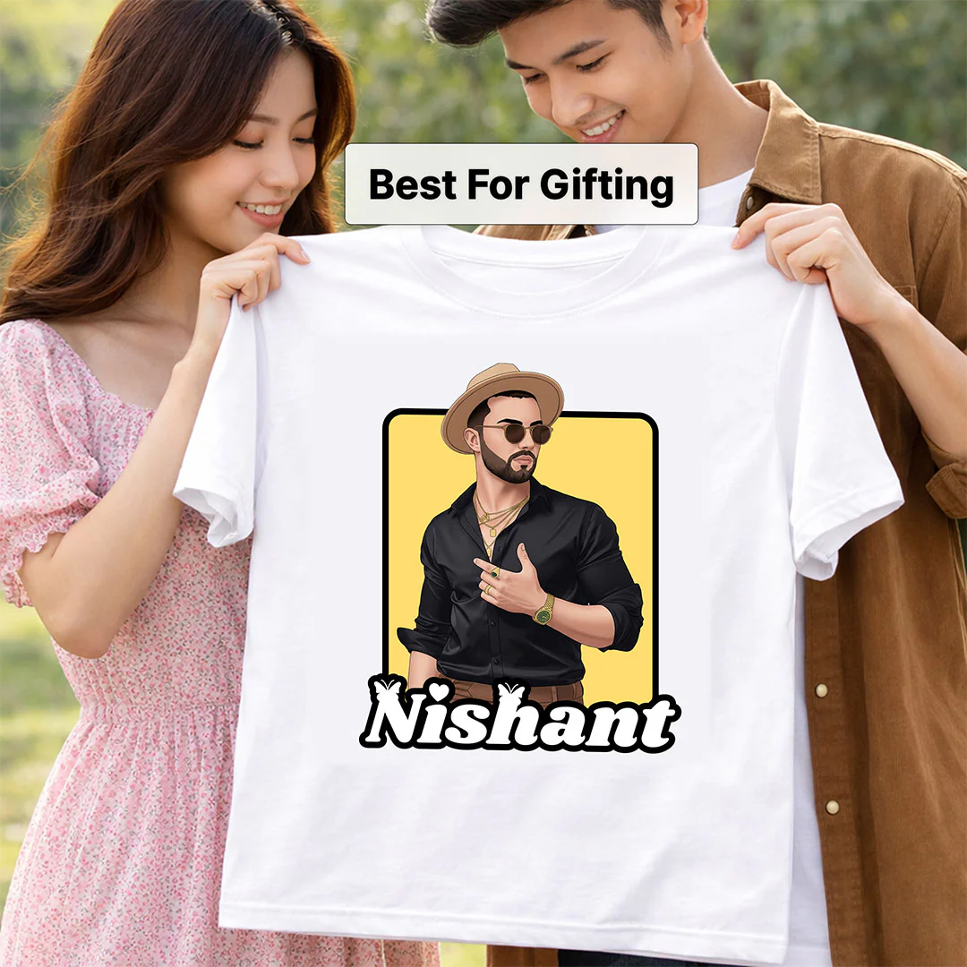 Personalized Cartoon Portrait Graphic T-Shirt - Image 3