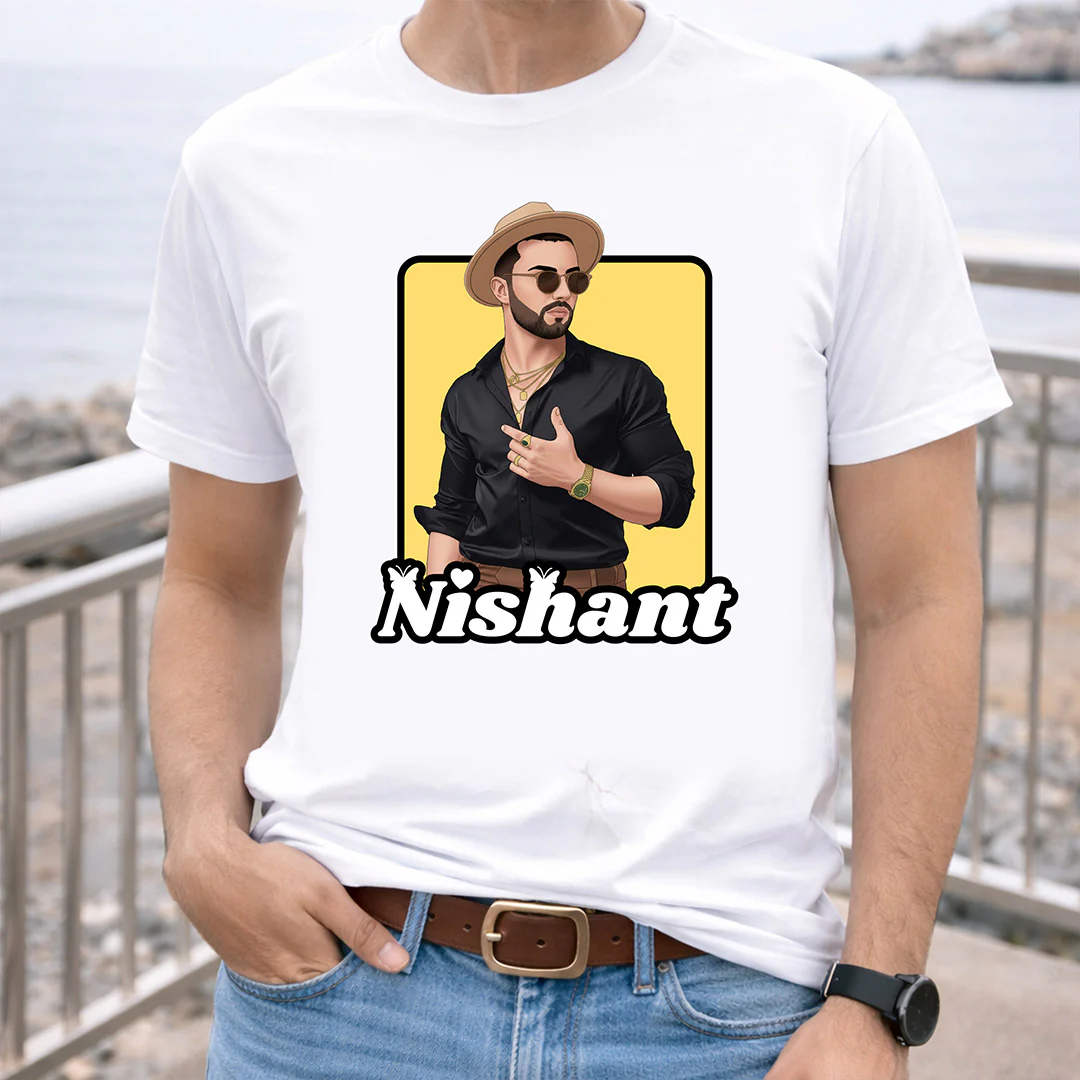 Personalized Cartoon Portrait Graphic T-Shirt - Image 4