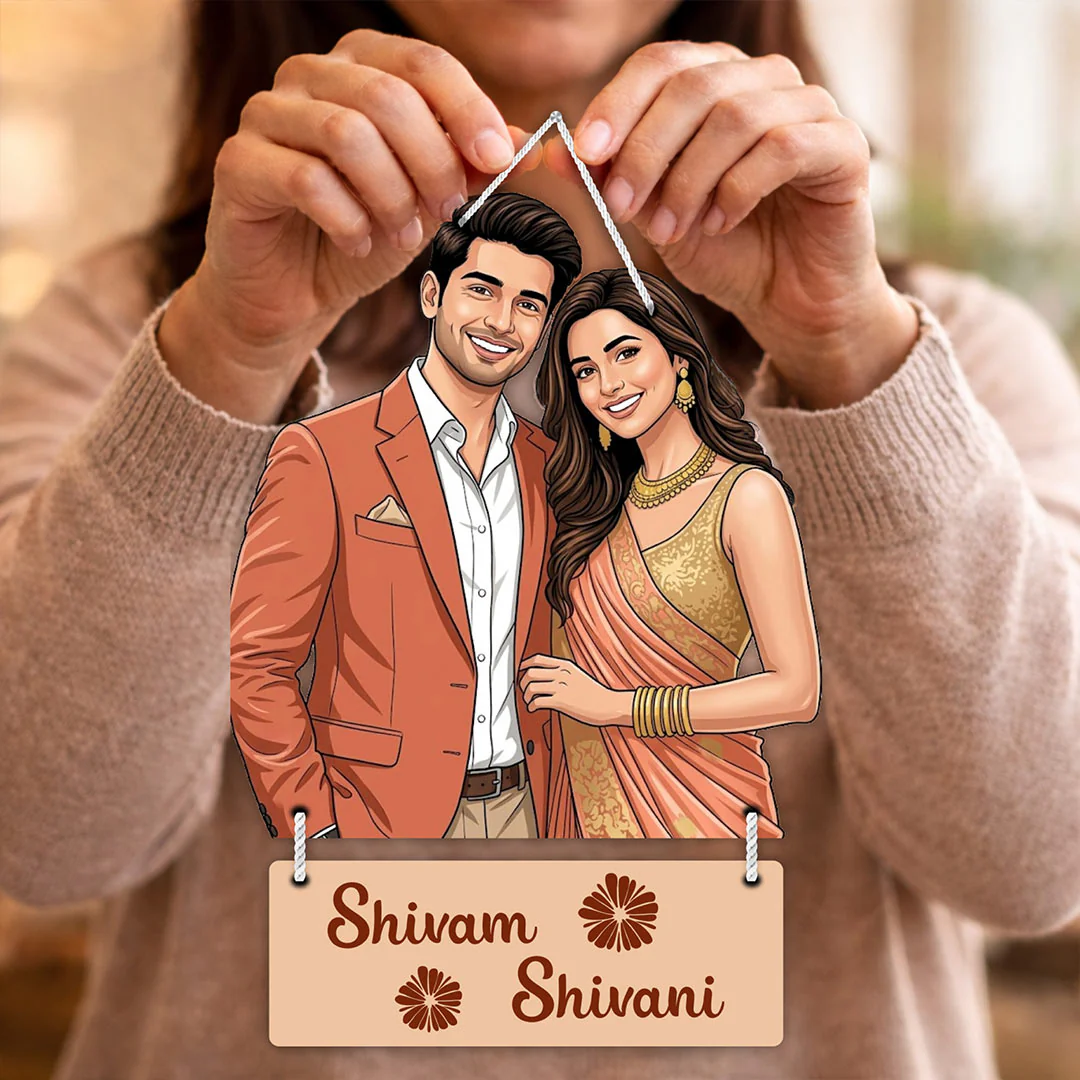 Personalized Couple Cutout Wall Hanger-11x16" - Image 10