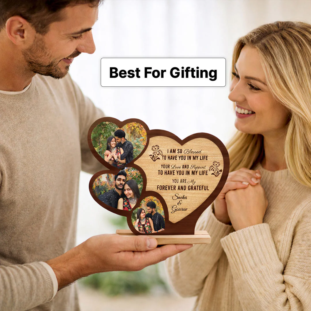Personalized Couple Heart Photo Frame-7×6" - Image 4