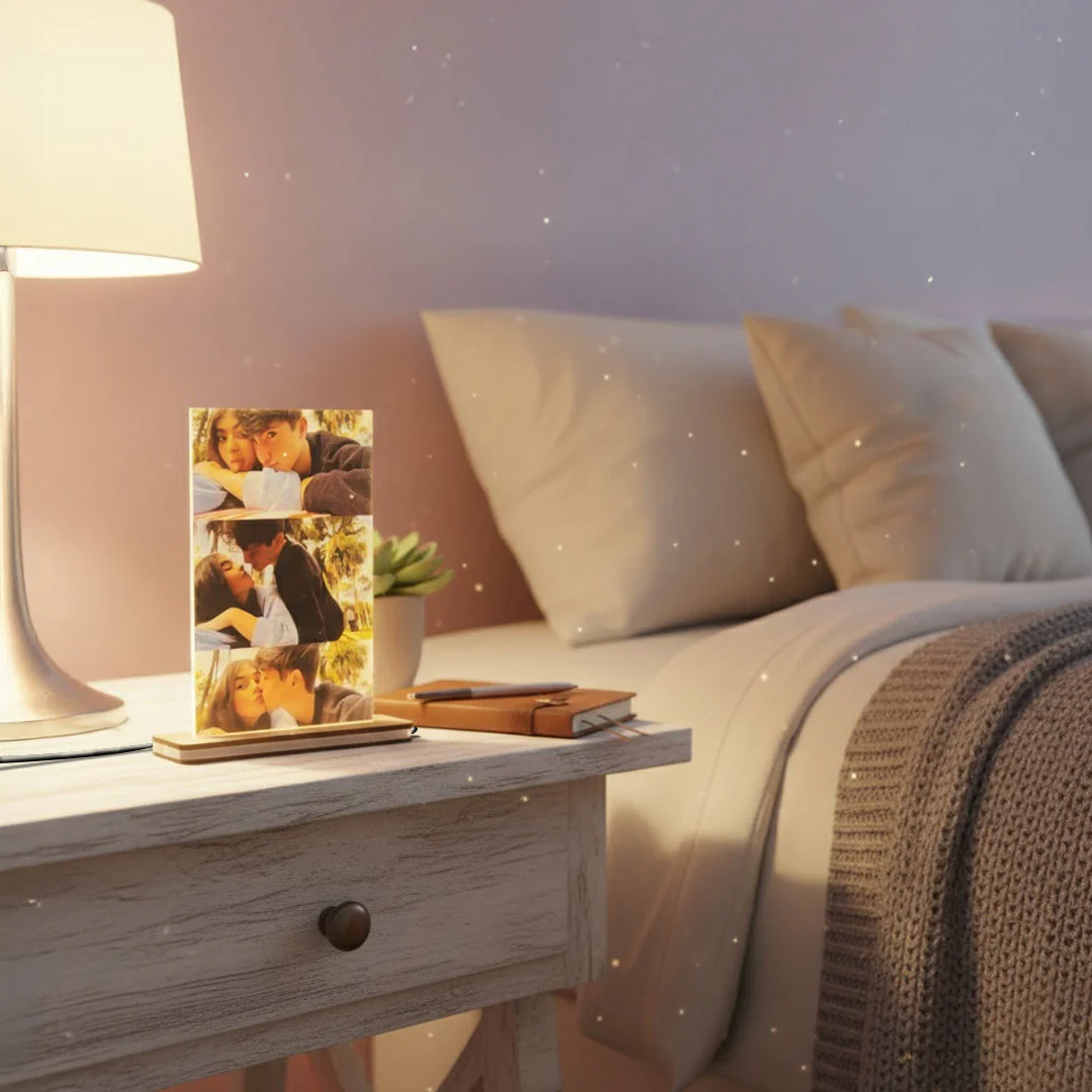 Personalized Couple Memory Acrylic Lamp – 6×9" - Image 5