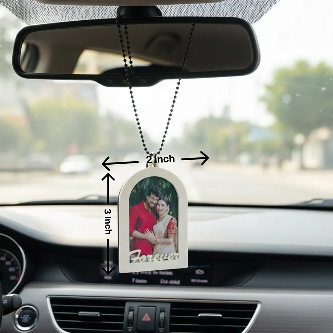 Personalized Couple Photo Car Hanging (3×2”)