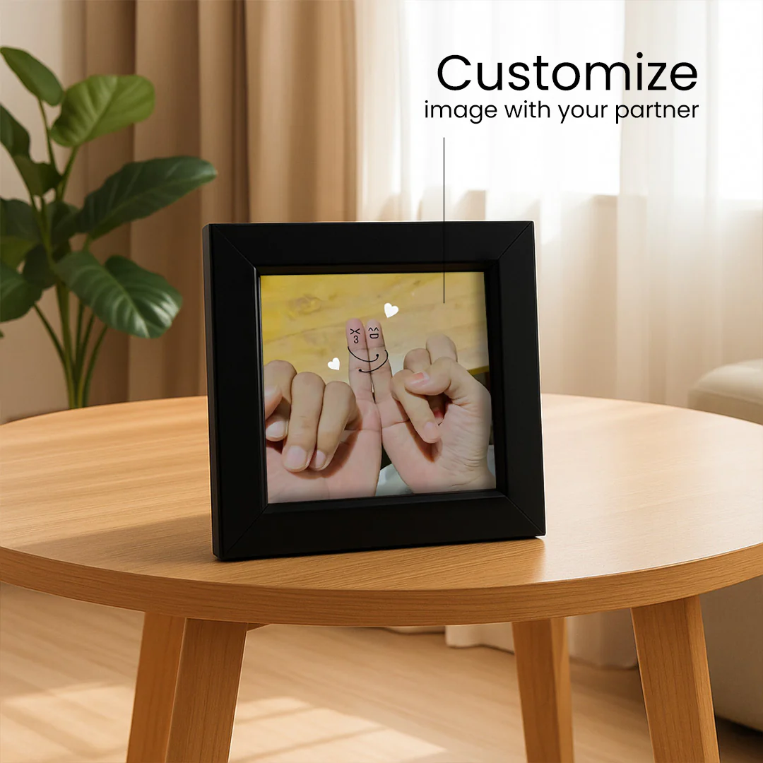 Personalized Couple Photo Frame – 4x4" - Image 3