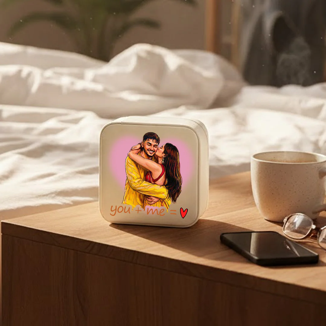 Personalized Couple Photo Jewellery Travel Case-4×4" - Image 6