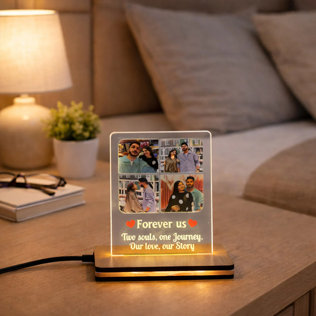 Personalized Couple Photo LED Lamp-8×6" - Image 4