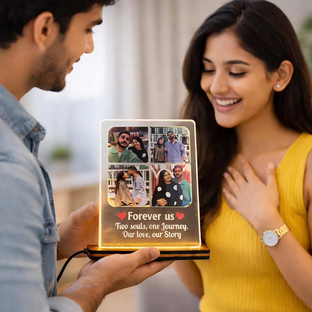 Personalized Couple Photo LED Lamp-8×6" - Image 6