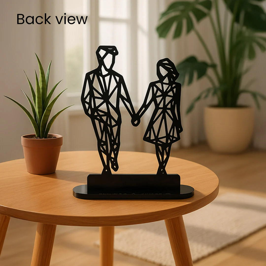 Personalized Couple Silhouette Acrylic Table Décor - Image 3