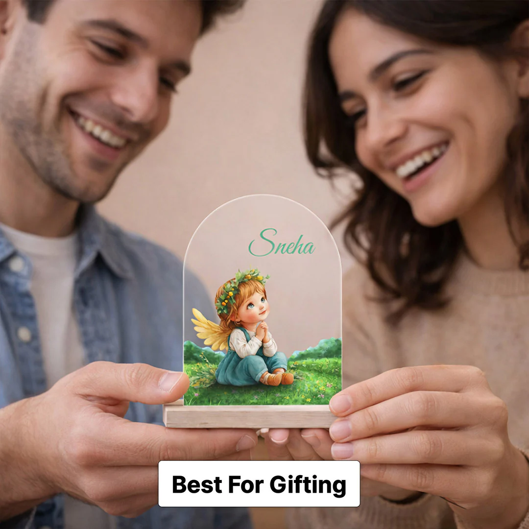 Personalized Cute Angel Theme Acrylic Table Stand-6x8" - Image 5
