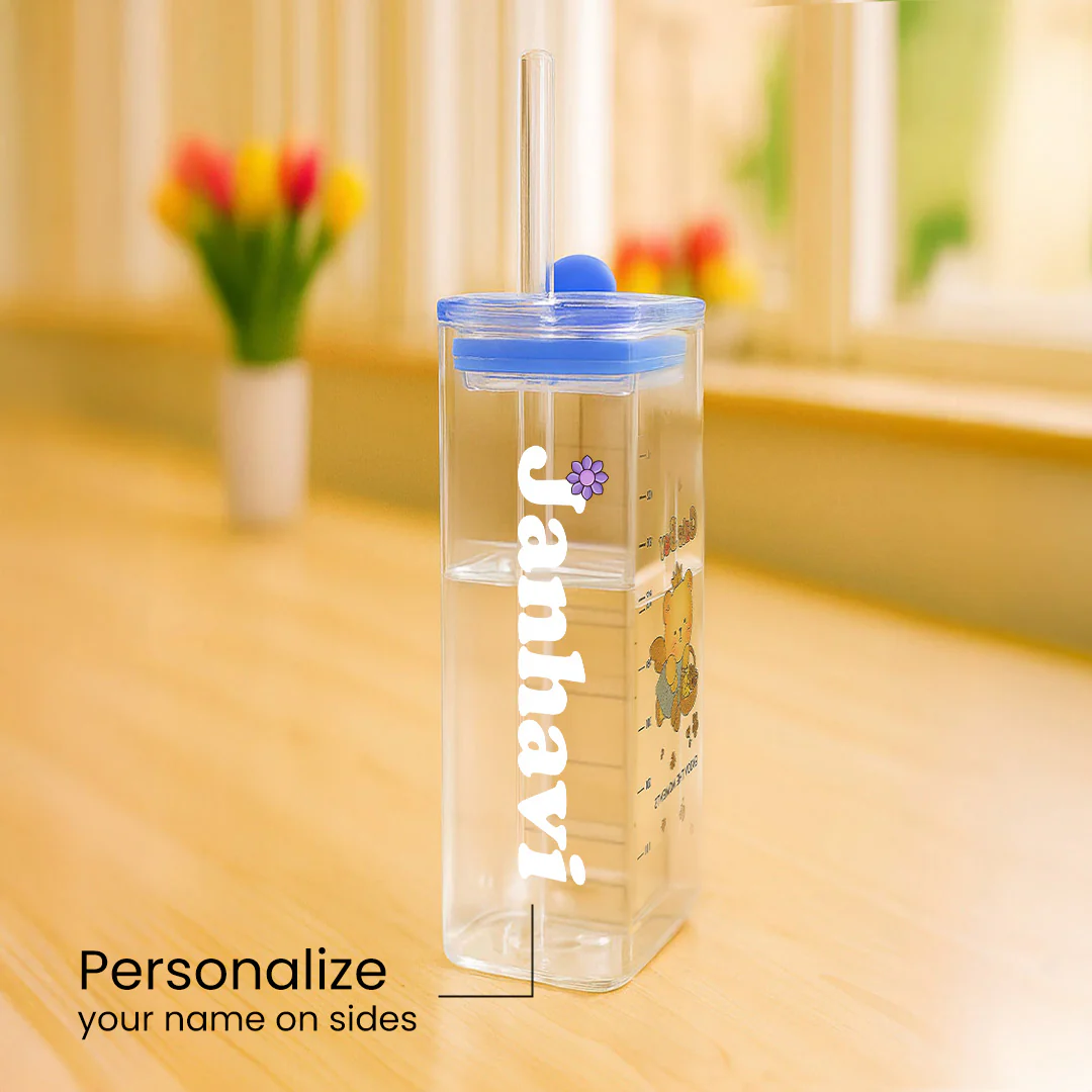Personalized Cute Bear Straw Jar - Image 2