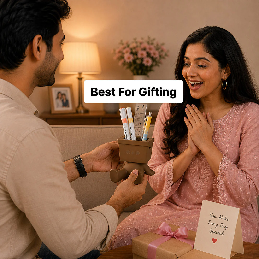 Personalized Cute Desk Pen Stand | Gift for Him & Her - Image 5