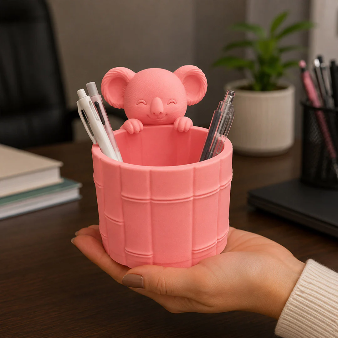 Personalized Cute Koala Pen Stand | Adorable Desk Organizer Gift for Kids, Girls & Students - Image 3