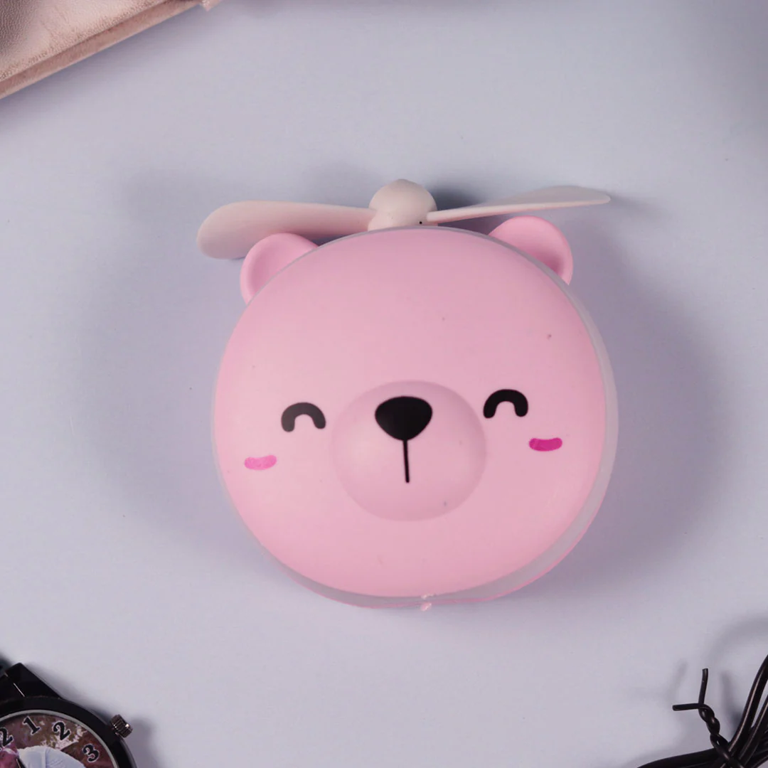 Personalized Cute Teddy Led Mirrors with Fan for Girls - Image 10