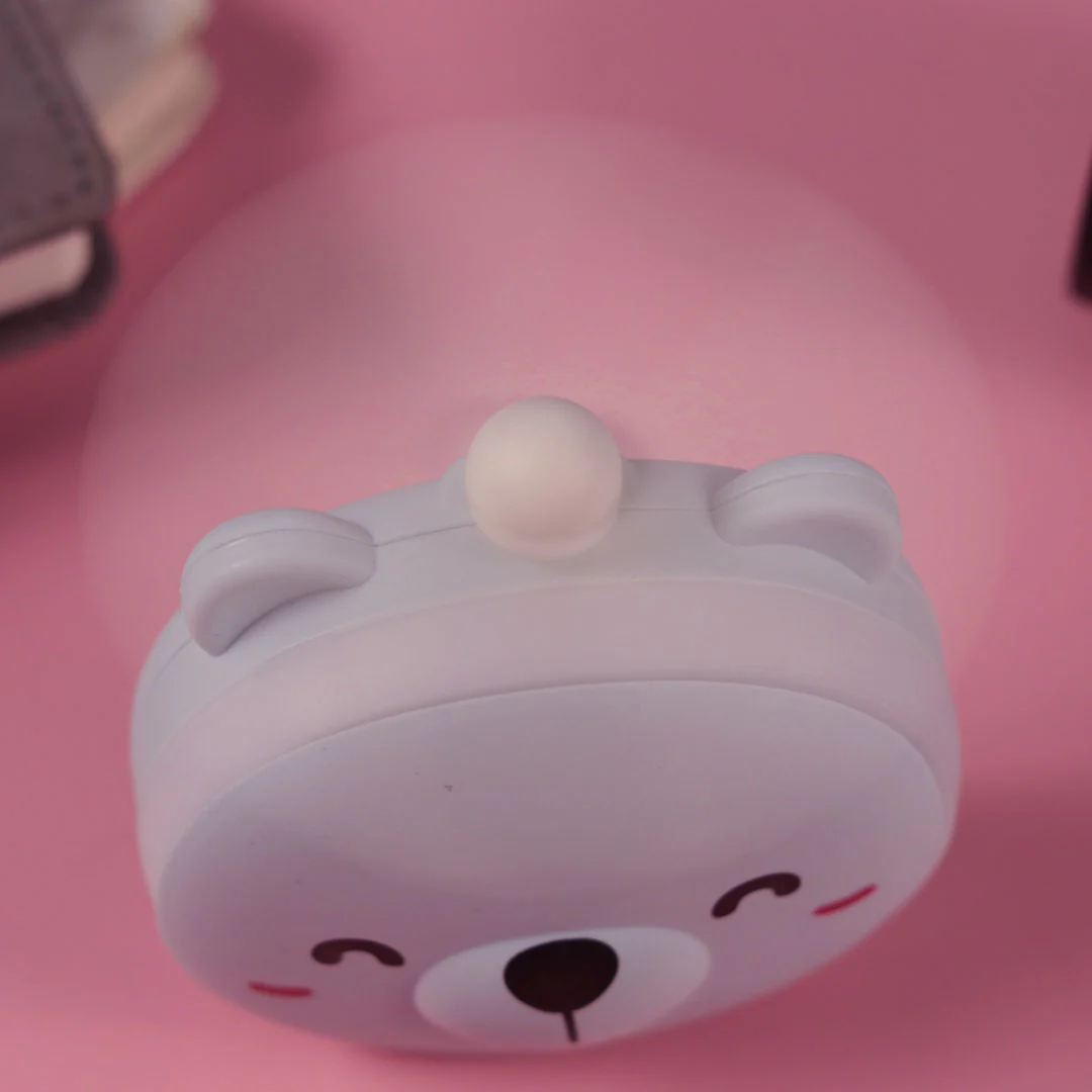 Personalized Cute Teddy Led Mirrors with Fan for Girls - Image 15