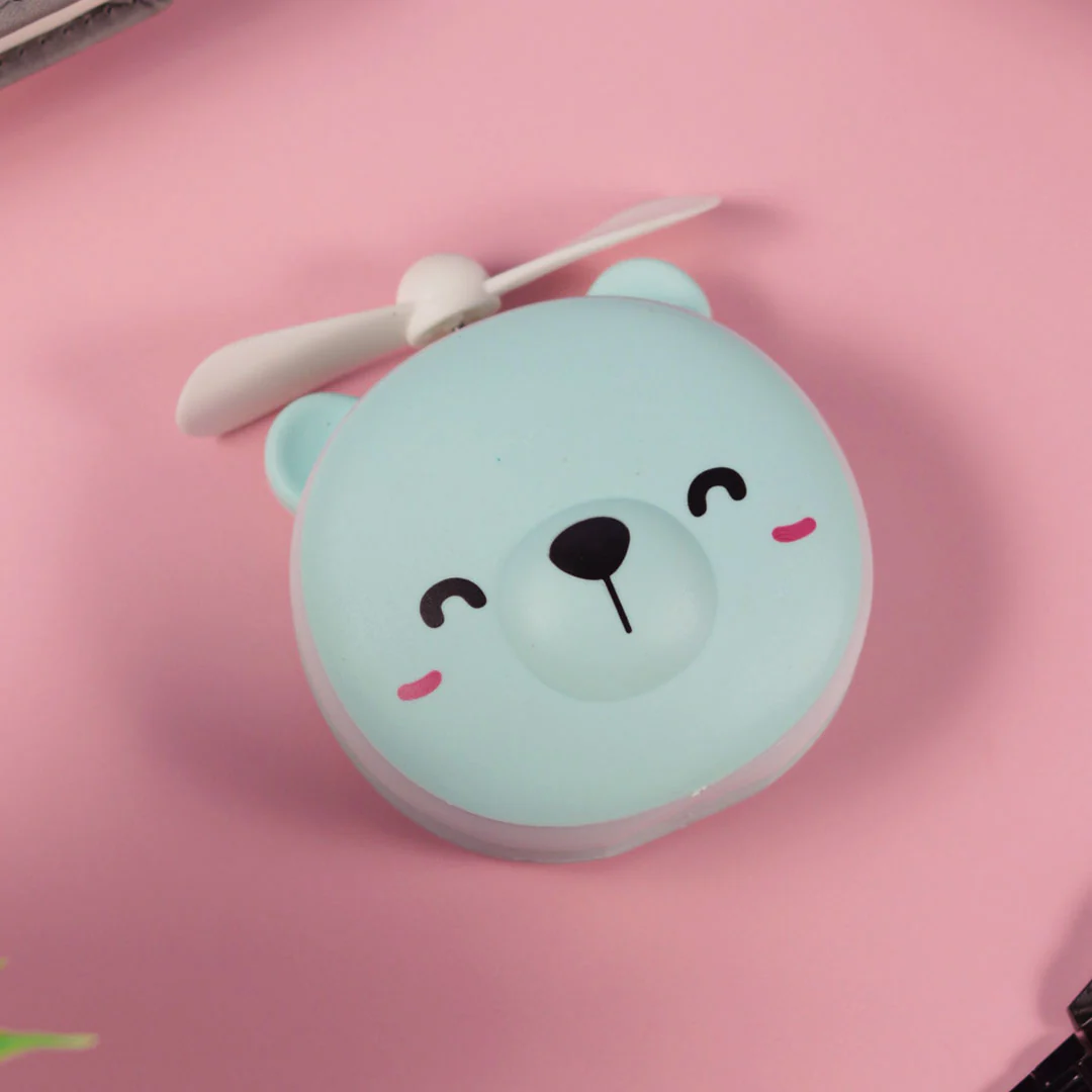 Personalized Cute Teddy Led Mirrors with Fan for Girls - Image 8
