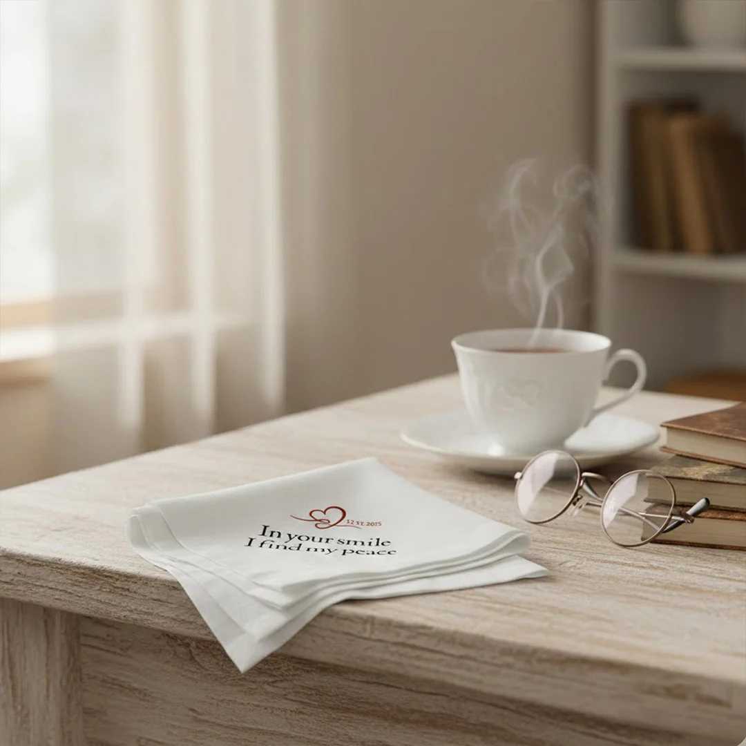 Personalized Date Printed Handkerchief - Image 3