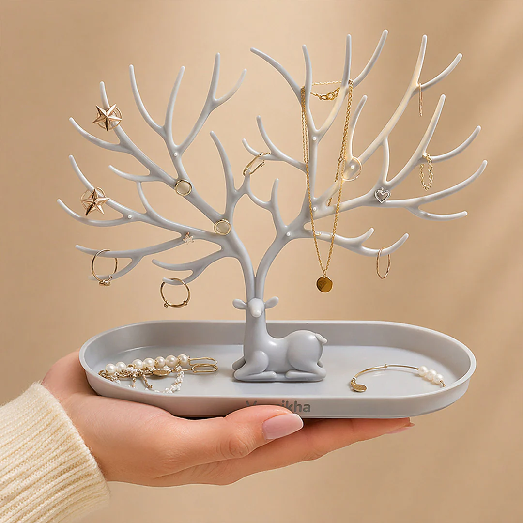 Personalized Deer Jewellery Organizer Tree | Jewellery Holder Gift - Image 3