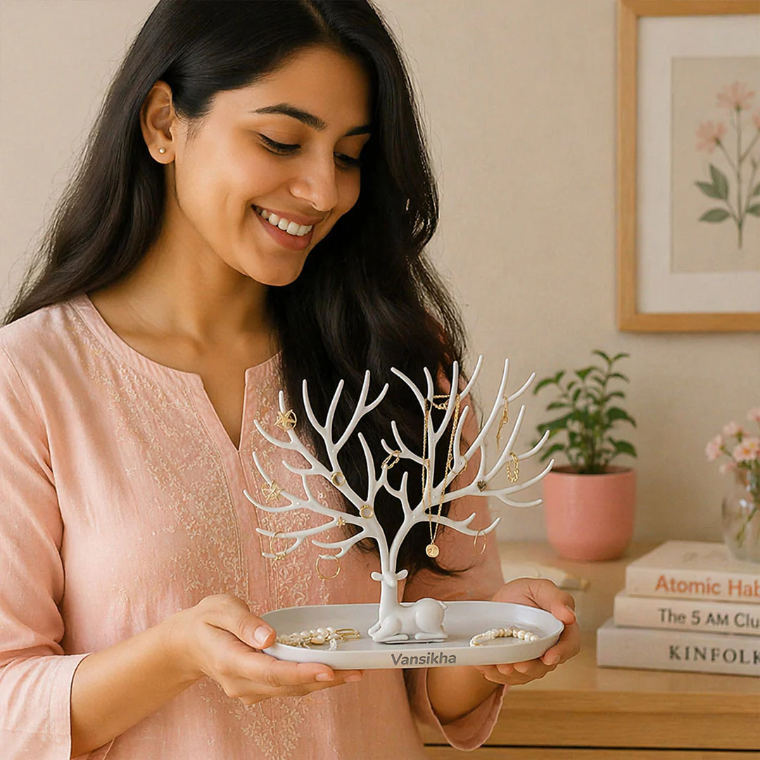 Personalized Deer Jewellery Organizer Tree | Jewellery Holder Gift - Image 4