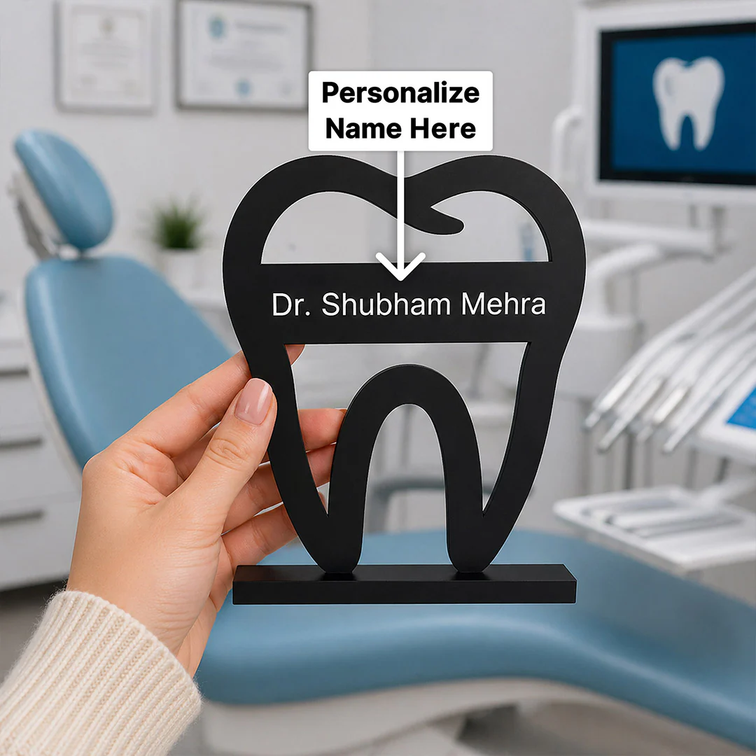 Personalized Dentist Name Plate 3.5x4" | Custom Dental Clinic Desk Decor - Image 4