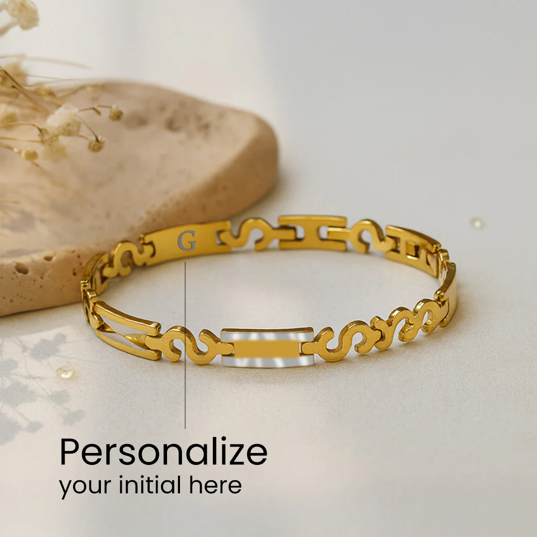 Personalized Designer Golden Chain Bracelet for Men - Image 2