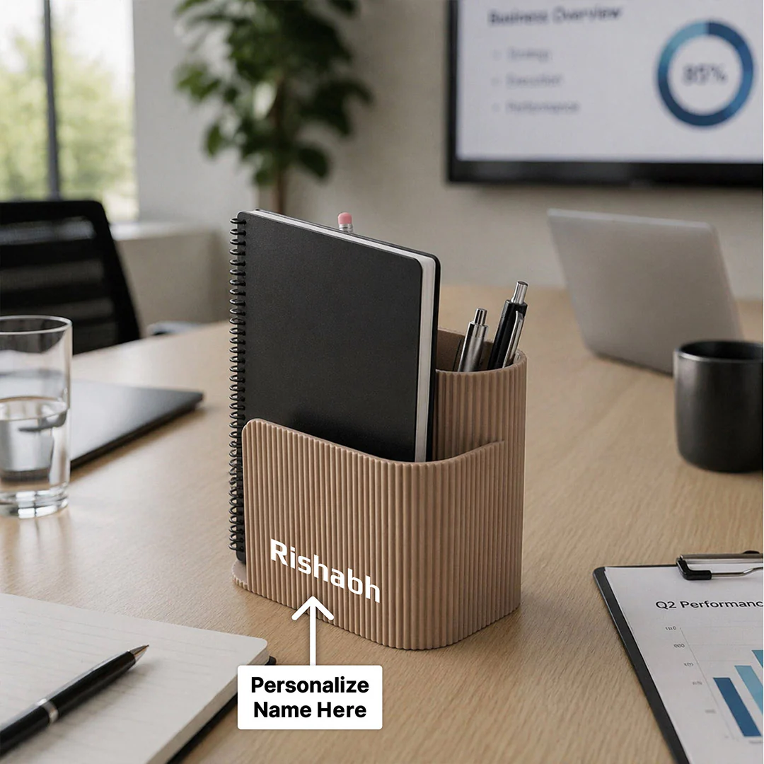 Personalized Desk Organizer Holder| Multi-Storage Office Gift - Image 2