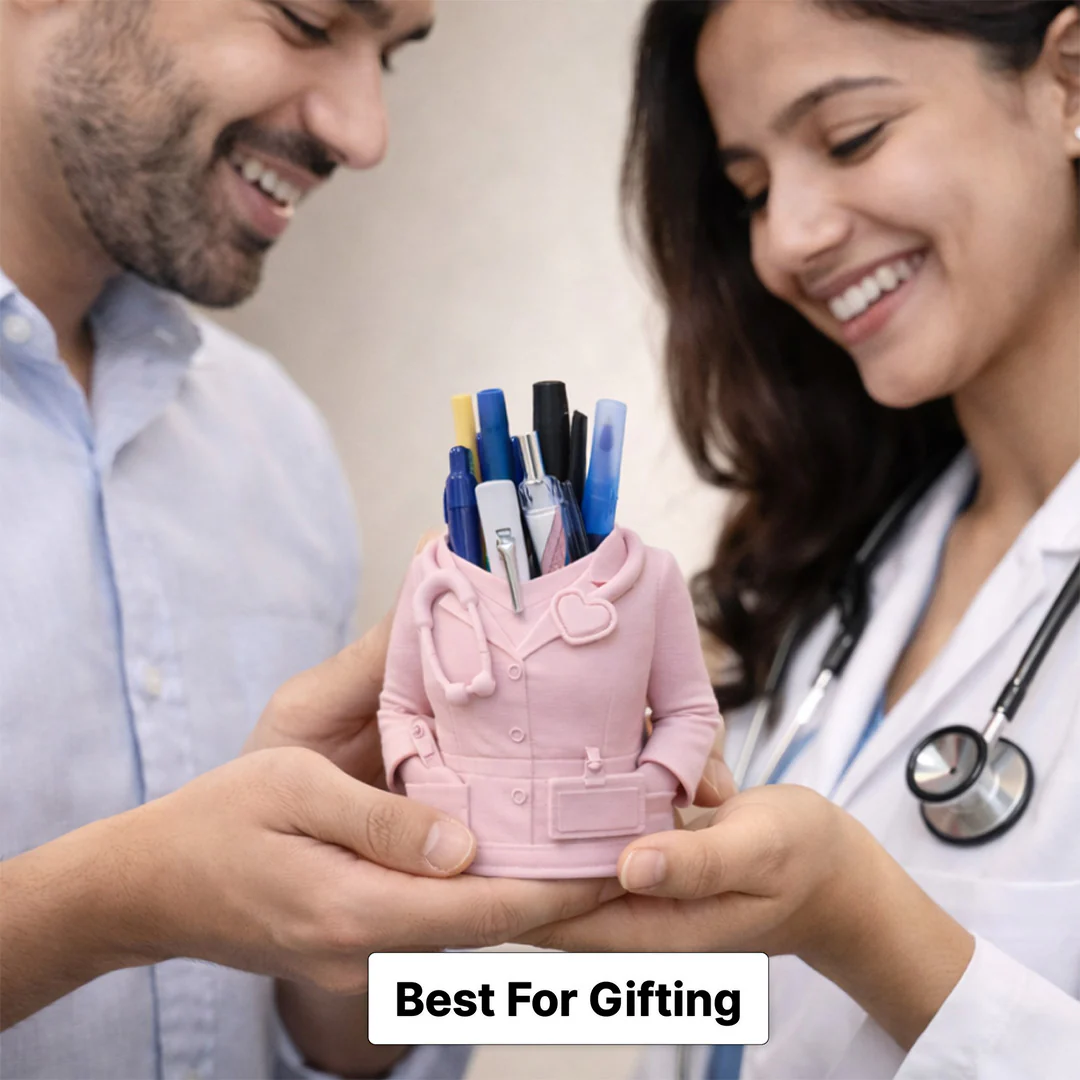 Personalized Doctor Coat Pen Stand | Gift for Doctors & Nurses (4x4") - Image 4
