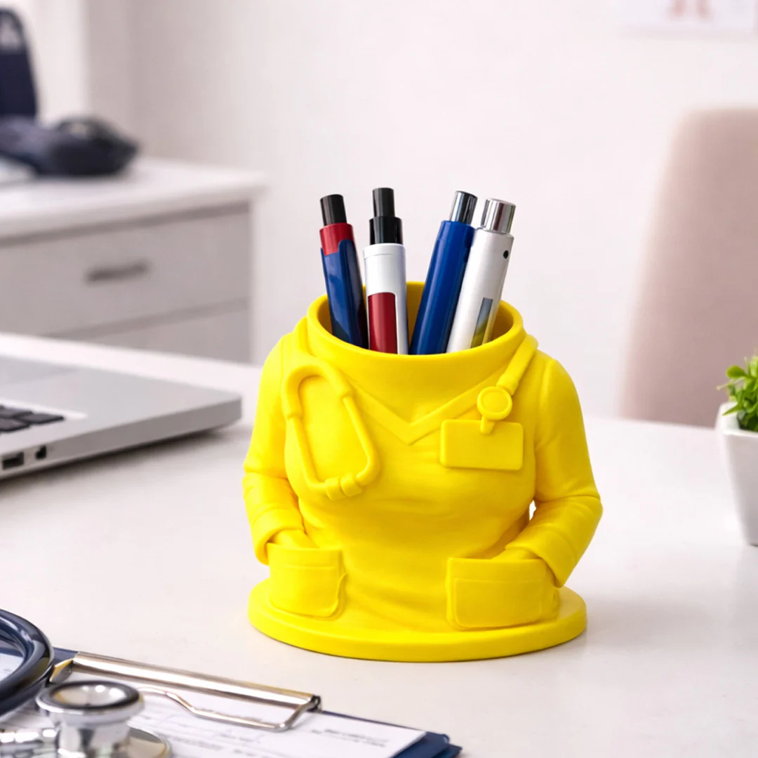 Personalized Doctor Coat Pen Stand | Gift for Doctors & Nurses (4x4") - Image 5