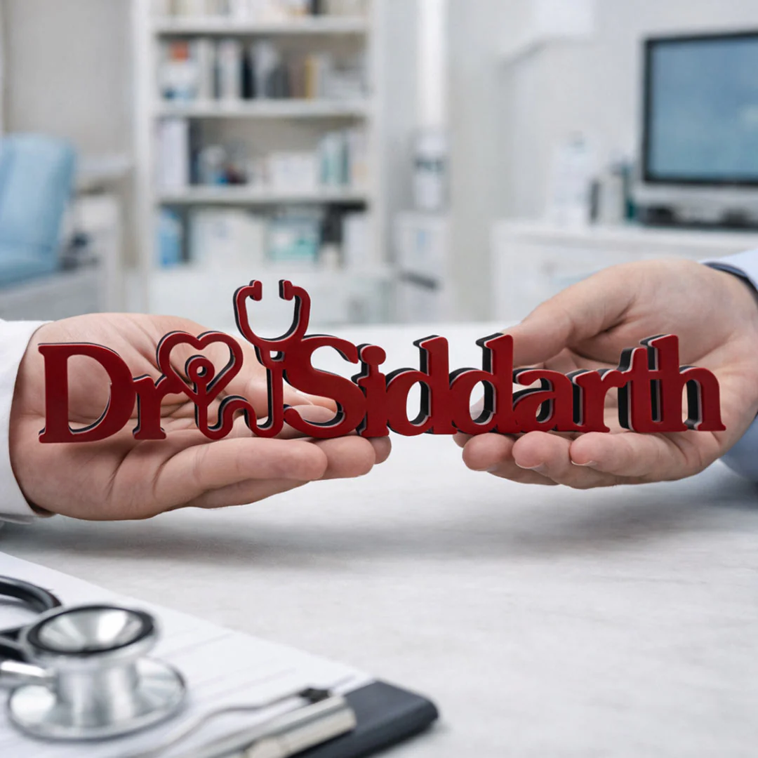 Personalized Doctor Name Desk Decor - Image 3