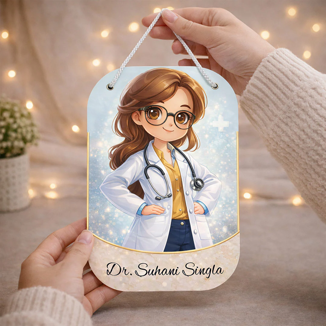 Personalized Doctor Name Wall Hanging-Cabin Door Sign (11x7")