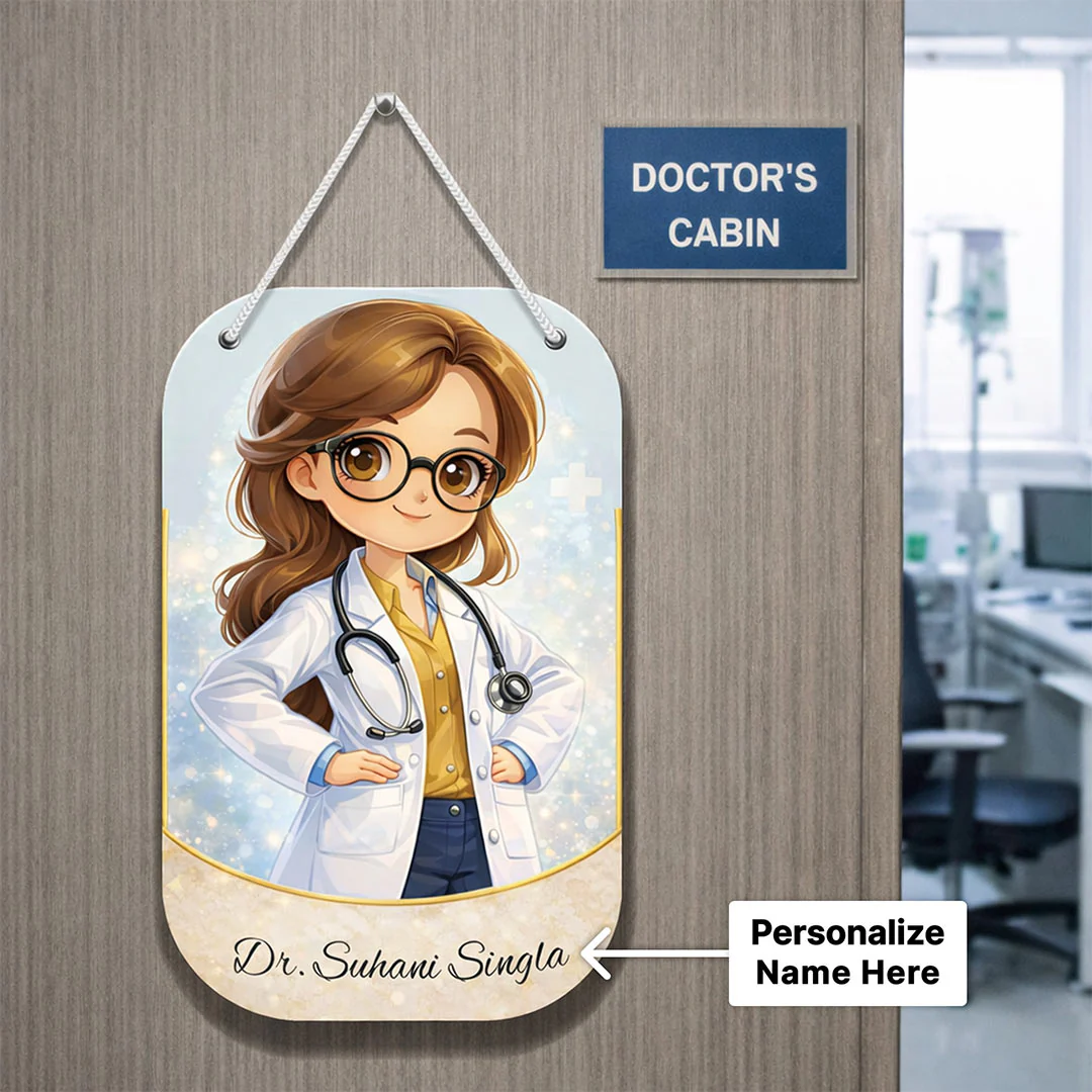 Personalized Doctor Name Wall Hanging-Cabin Door Sign (11x7") - Image 2
