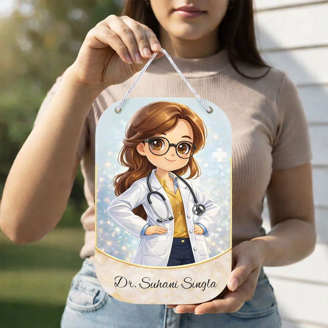 Personalized Doctor Name Wall Hanging-Cabin Door Sign (11x7") - Image 5
