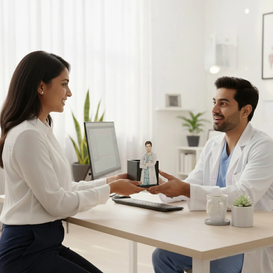 Personalized Doctor Pen Stand with Photo-4x5" - Image 5