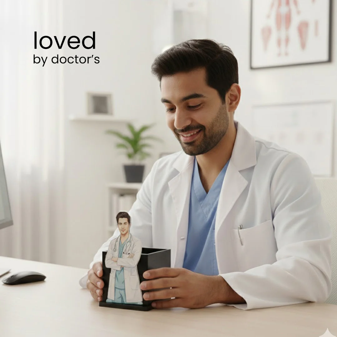 Personalized Doctor Pen Stand with Photo-4x5" - Image 6