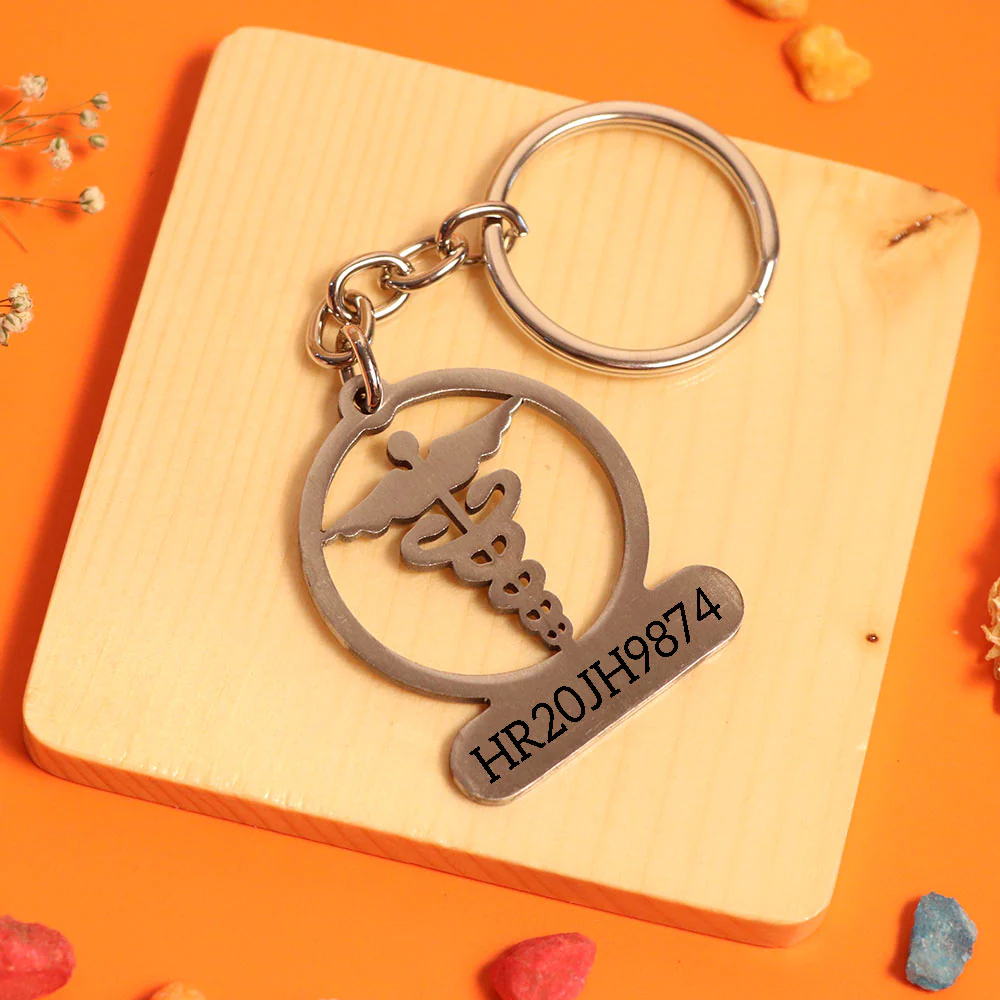 Personalized Doctor Stainless Steel Keychain - Image 3