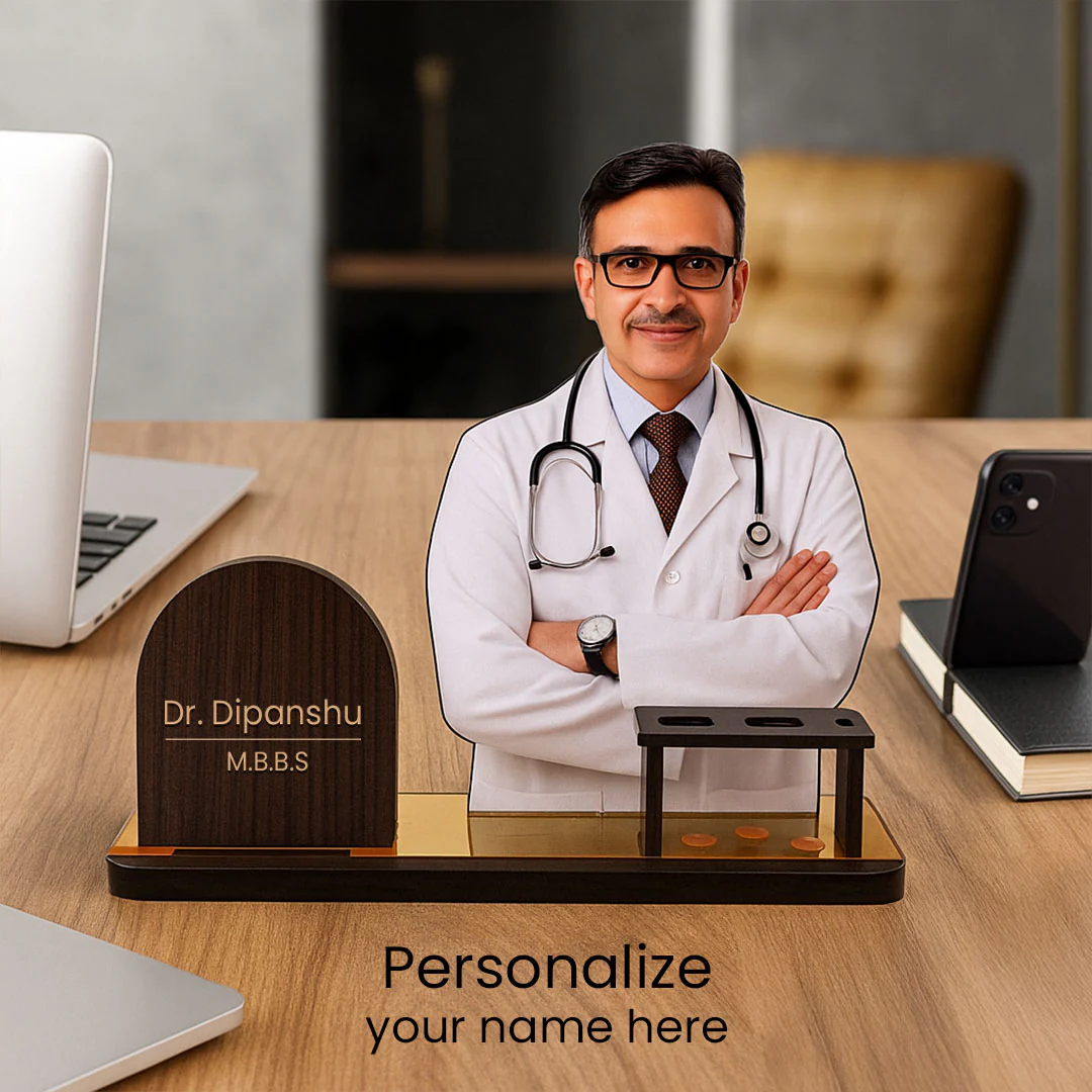 Personalized Doctor Table Nameplate with Custom Photo & Name - Image 4