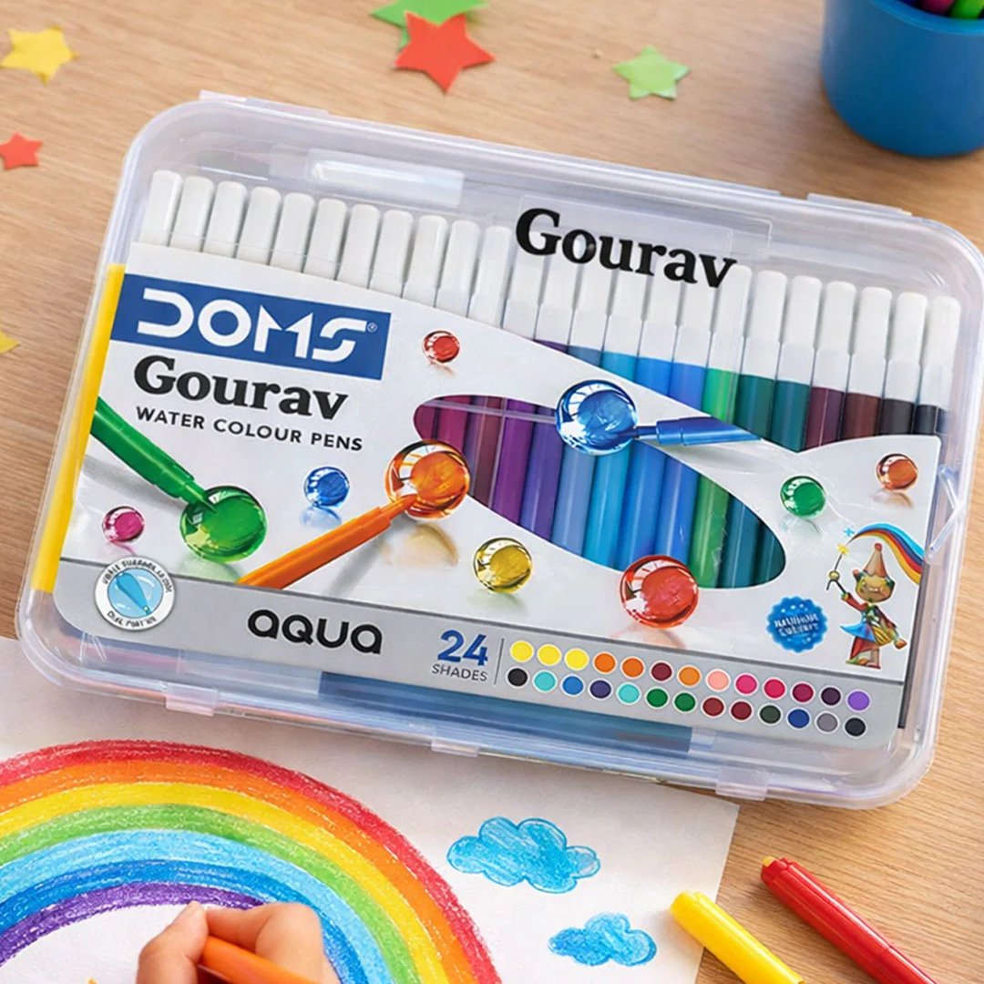 Personalized DOMS Aqua Watercolour Sketch Pen Set – 24 Shades - Image 3