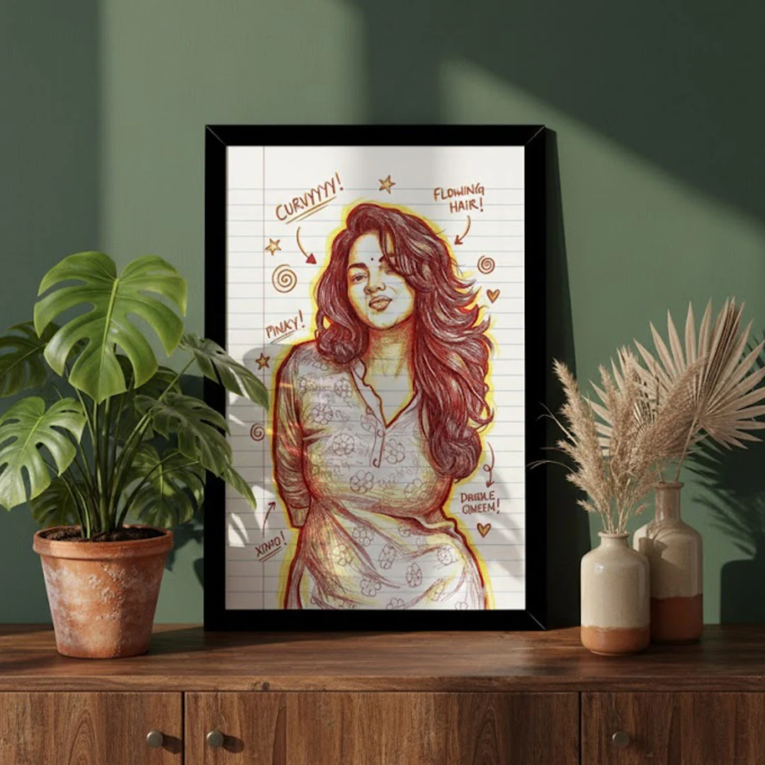Personalized Doodle Art Photo Frame