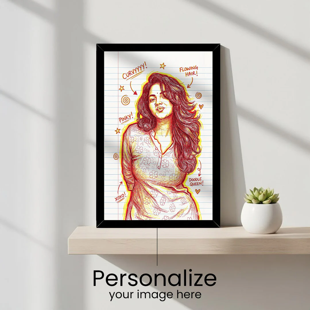 Personalized Doodle Art Photo Frame - Image 2