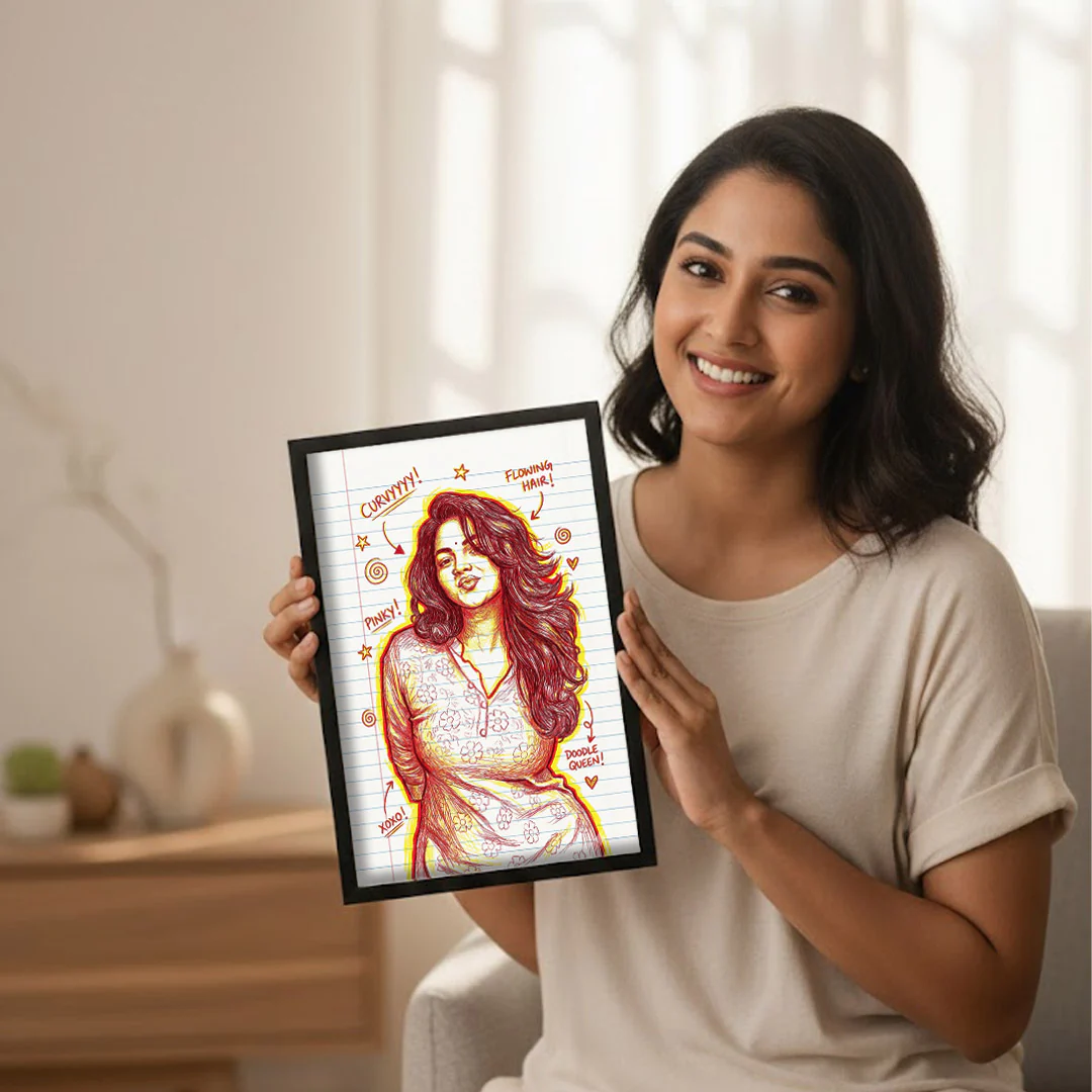 Personalized Doodle Art Photo Frame - Image 3
